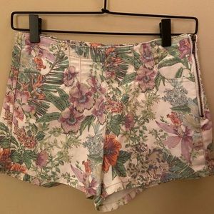 High Waisted Floral Shorts